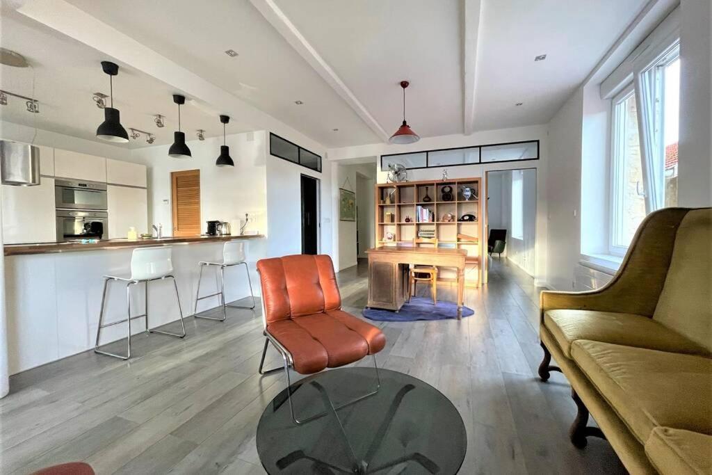 Superbe Loft 100M2 Proche Cathedrale Avec Parking Apartment Reims Exterior foto